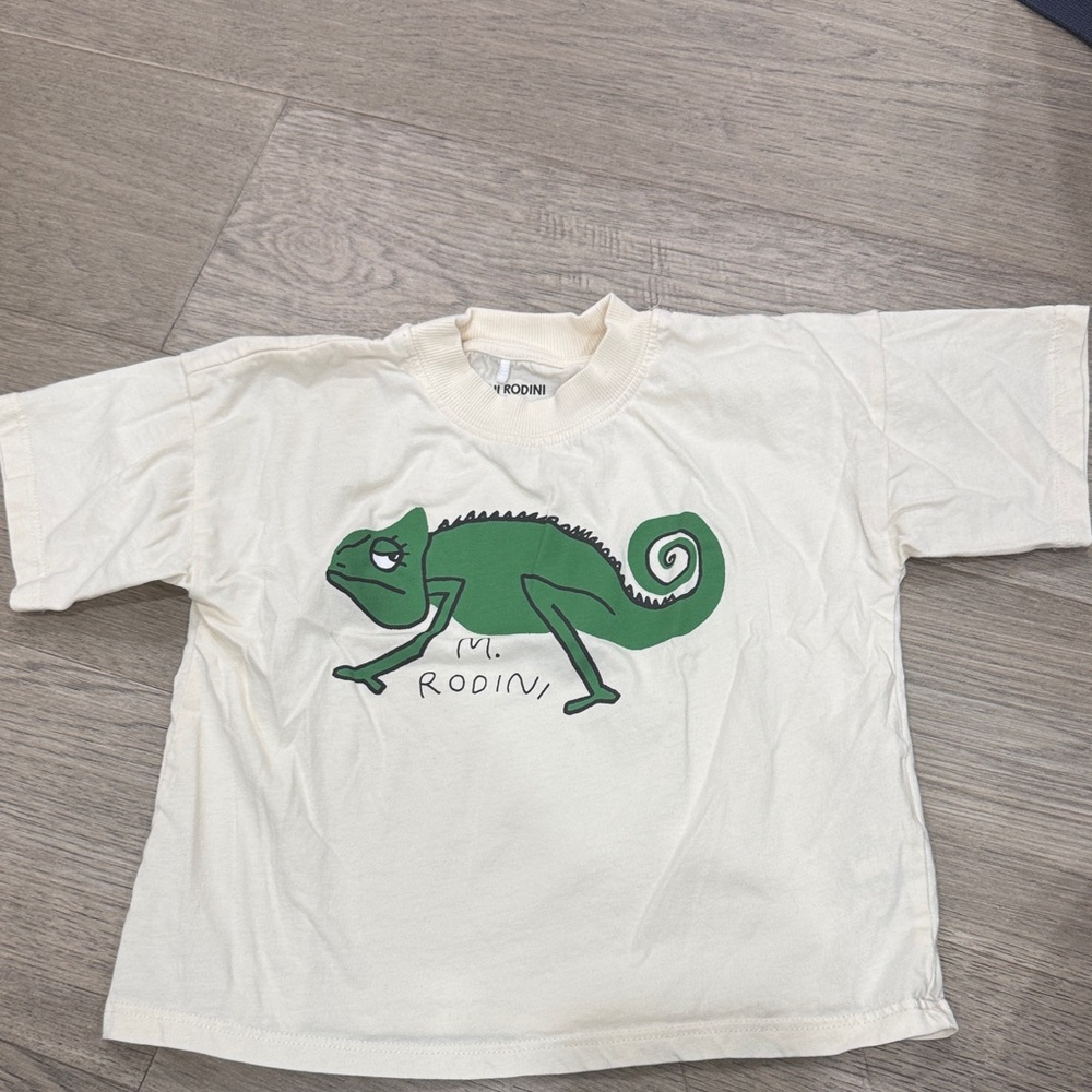 Mini Rodin Green Chameleon Graphic Tee - Kids
